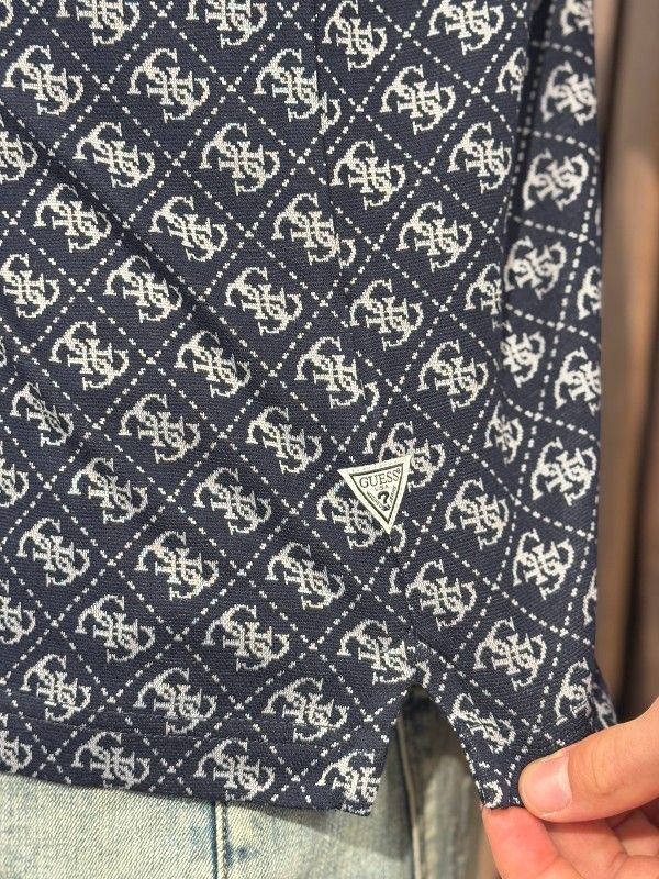 Guess - Ss G Jacquard Polo - Blauw