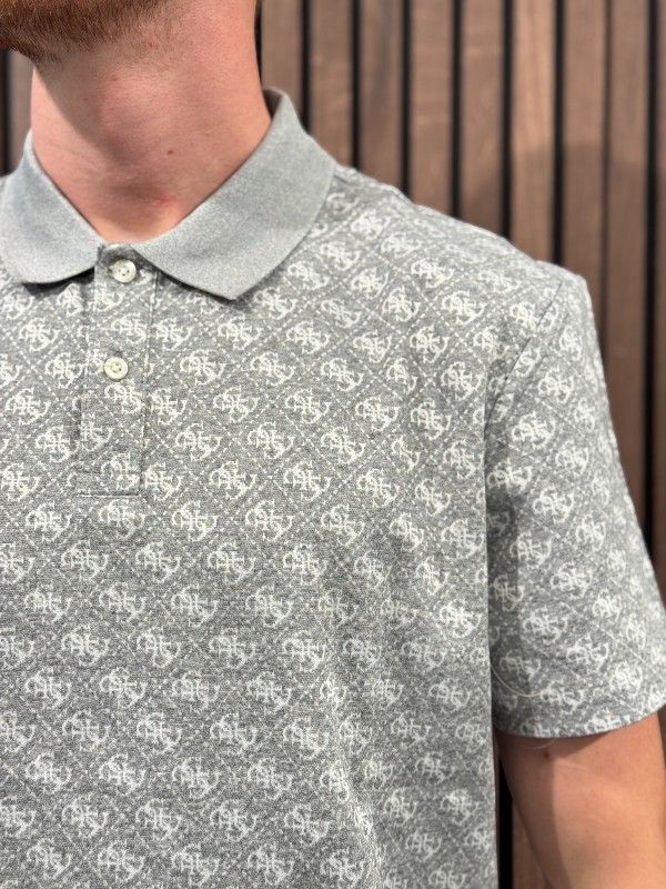 Guess - Ss G Jacquard Polo - Grijs