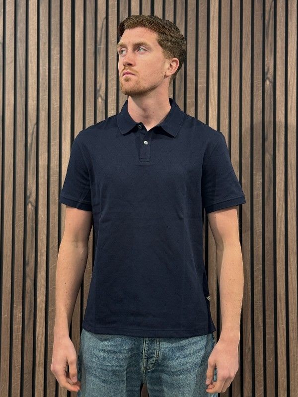 Guess - Ss Jacquard Allover Polo - Blauw