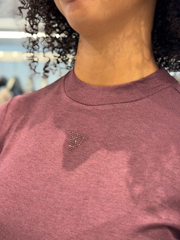 Guess - SS Licia Mock NK Top - Rood