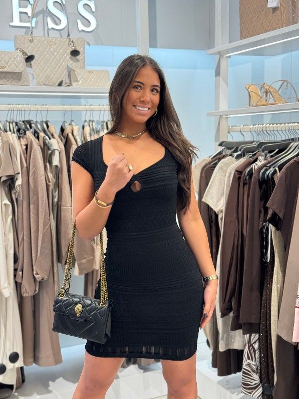 Guess - Ss Michelle Swtr Dress - Zwart