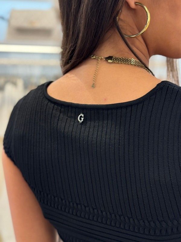 Guess - Ss Michelle Swtr Dress - Zwart