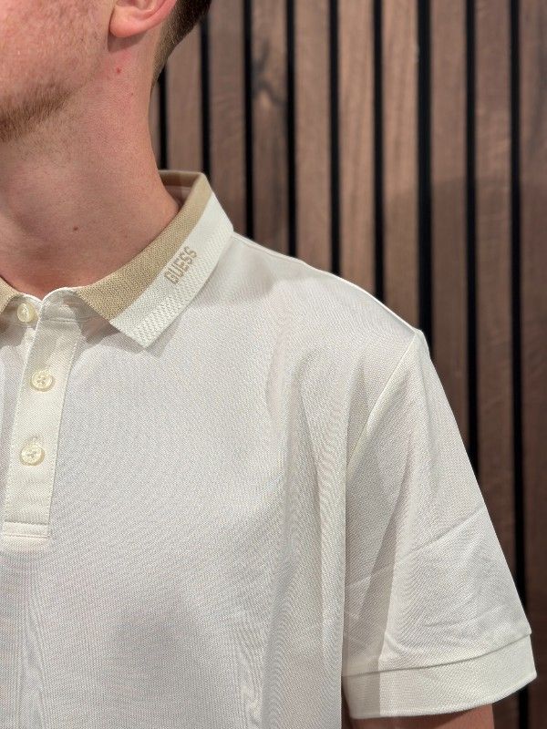Guess - Ss Paul Guess Collar Polo - Wit