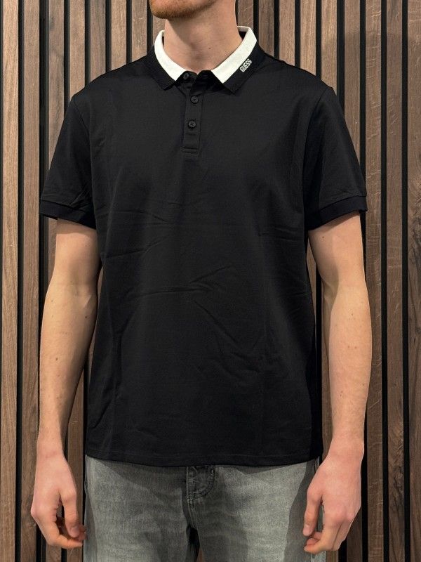 Guess - Ss Paul Guess Collar Polo - Zwart