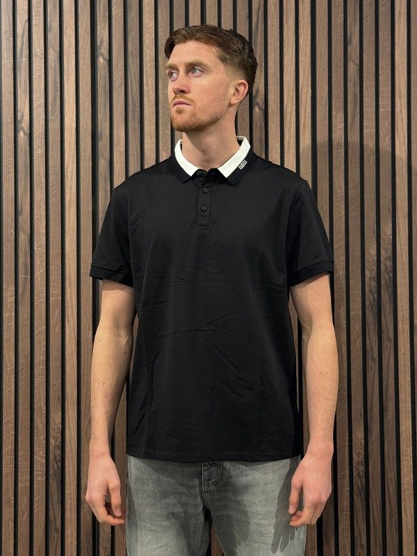 Guess - Ss Paul Guess Collar Polo - Zwart