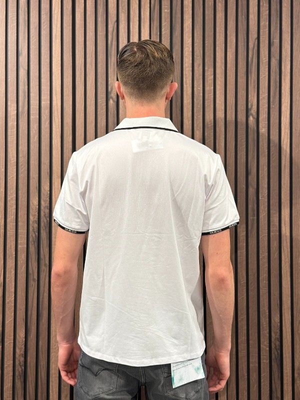 Guess - Ss Paul Pique Tipping Polo - Wit