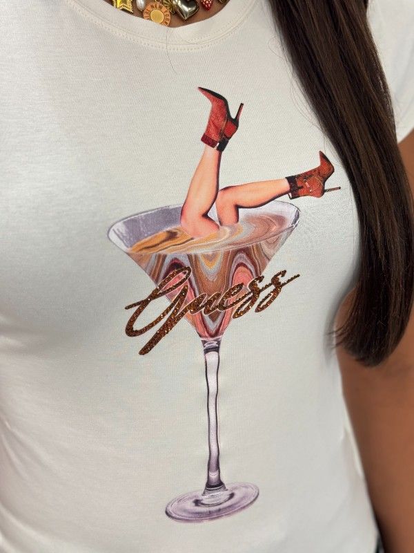 Guess - Ss Tini Boots Espresso R5 Tee - Beige