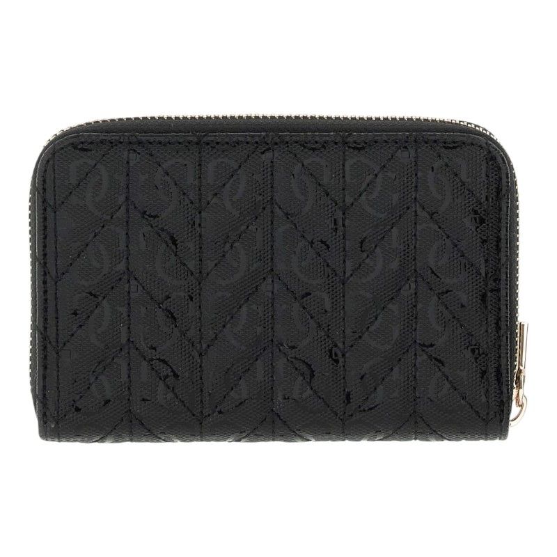 Guess - Stacey Slg Medium Zip Around - Zwart