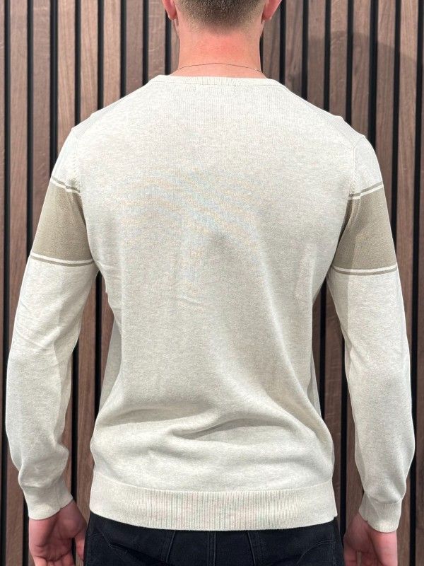 Guess - Geoffrey Cn Ls Logo Swtr - Beige