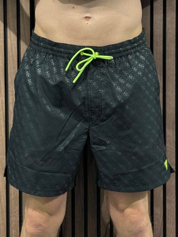 Guess - Swimtrunk New 4G Logo - Zwart