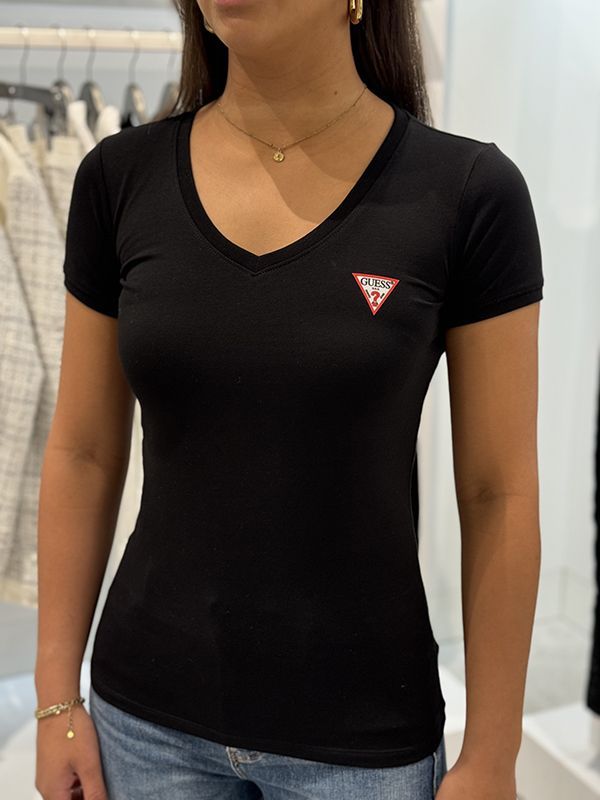 Guess - Basic V-neck - Zwart