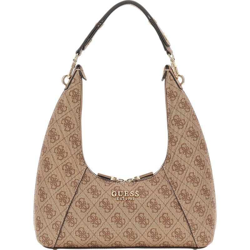 Guess - Calista Top Zip Shoulder Bag - Beige