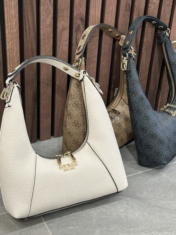 Guess - Calista Top Zip Shoulder Bag - Beige