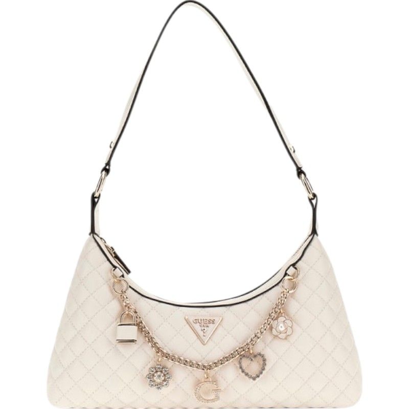 Guess - Everlee Top Zip Shoulder Bag - Wit