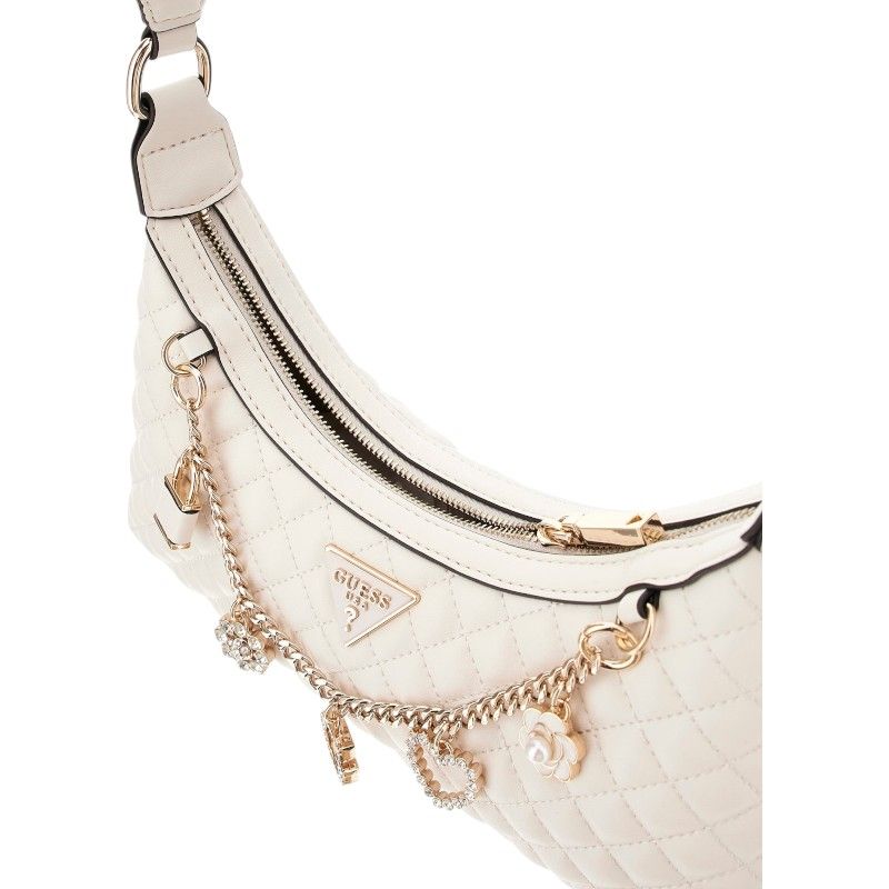 Guess - Everlee Top Zip Shoulder Bag - Wit