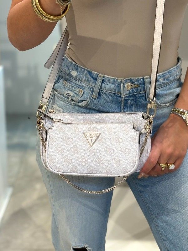 Guess - Noelle Dbl Pouch Crossbody - Beige