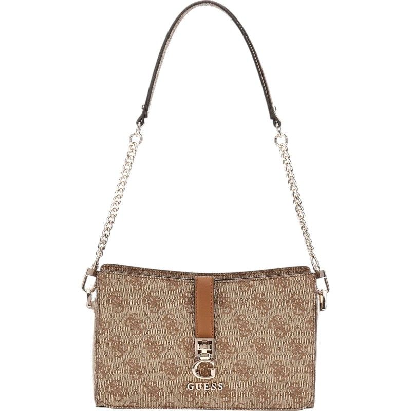 Guess - Zamira Top Zip Shoulder Bag - Bruin