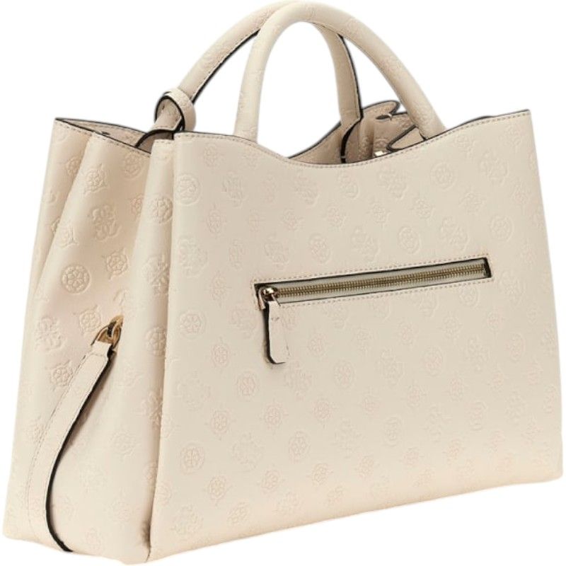 Guess - Phoebe Lrg Girlfriend Satchel - Wit
