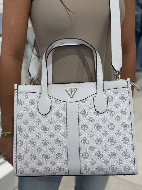 Guess - Silvana 2 Compartment Tote - Wit