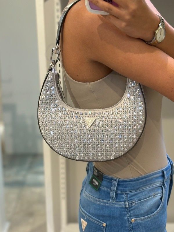 Guess - Lua Mini Hobo - Zilver