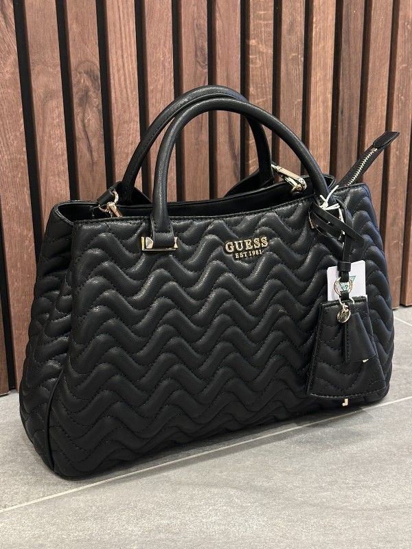 Guess - Melisandra Lrg Tri Comp Satchel - Zwart