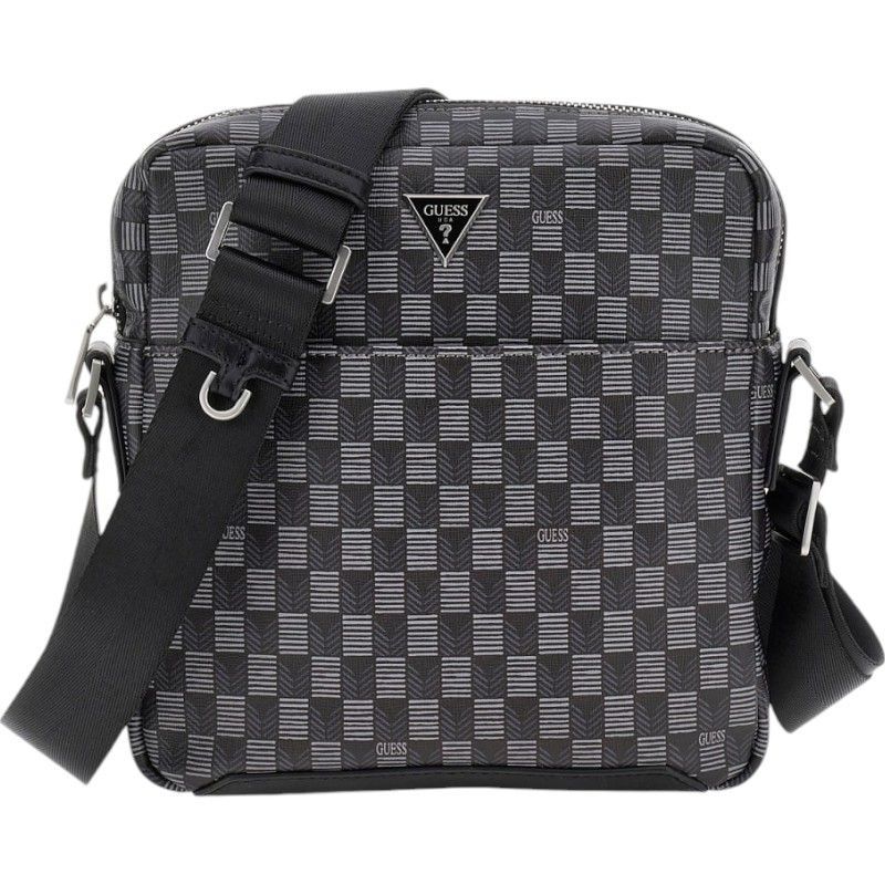 Guess - Torino Top Zip Crossbody Flat - Zwart