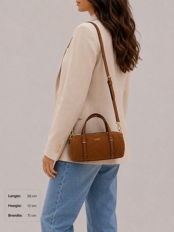 Guess - Taylor Mini Barrel Satchel - Cognac