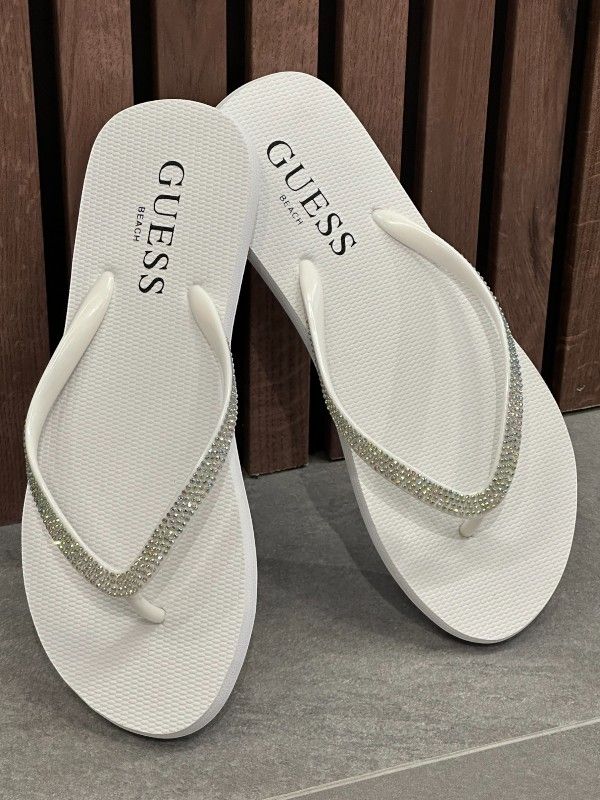 Guess - Flip Flop Rhinestone - Wit