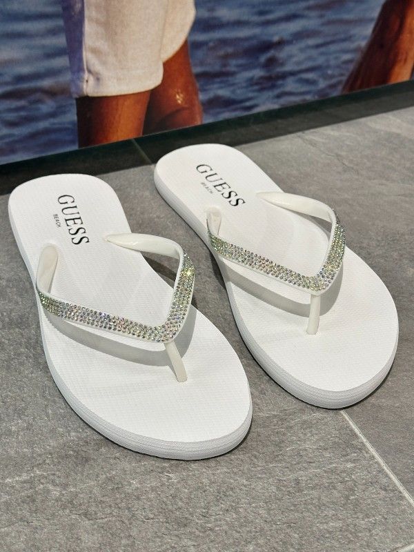 Guess - Flip Flop Rhinestone - Wit