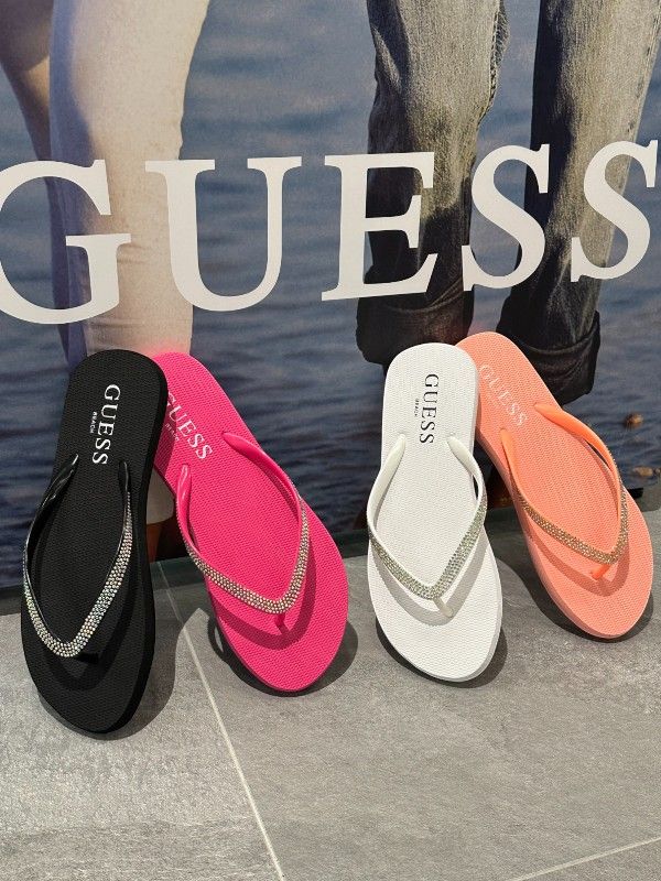 Guess - Flip Flop Rhinestone - Zwart
