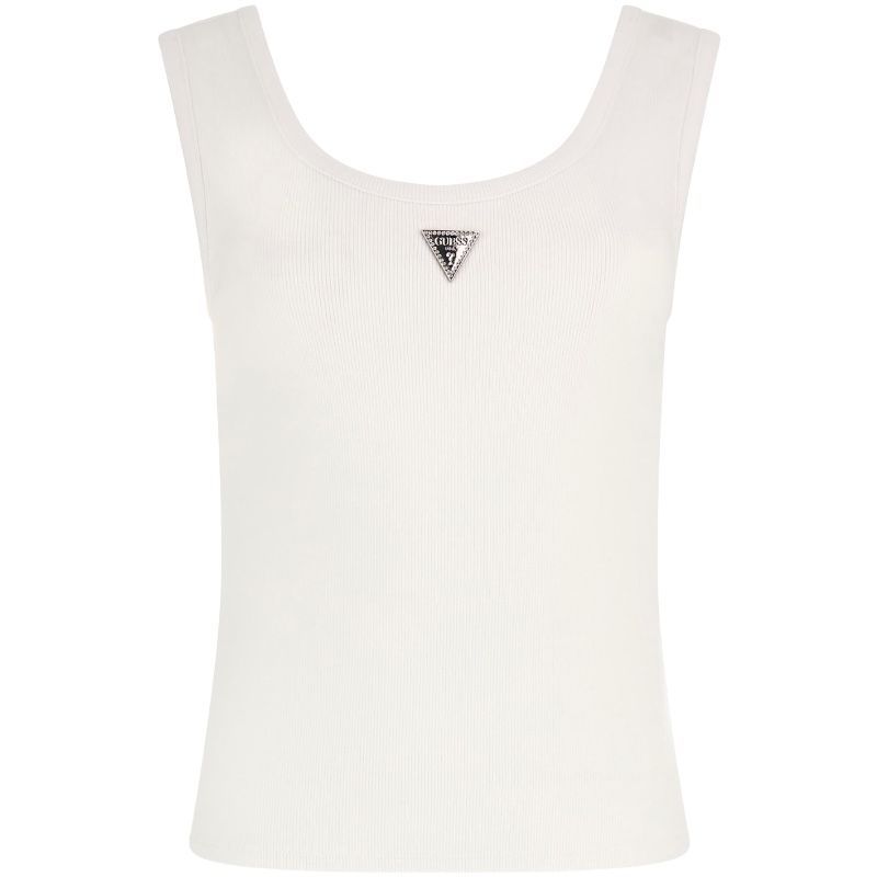 Guess - Sl Guess Ribbed Knit Tank Top - Wit