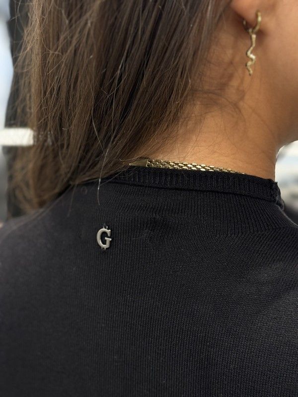 Guess - Sl Fn Calista Rhinestone Sweater - Zwart