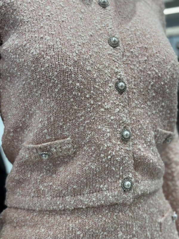 Guess - Dorothy Cn Ls Cardi Swtr - Roze