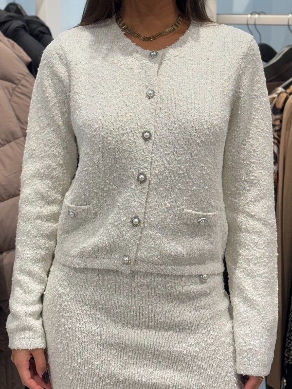 Guess - Dorothy Cn Ls Cardi Swtr - Beige