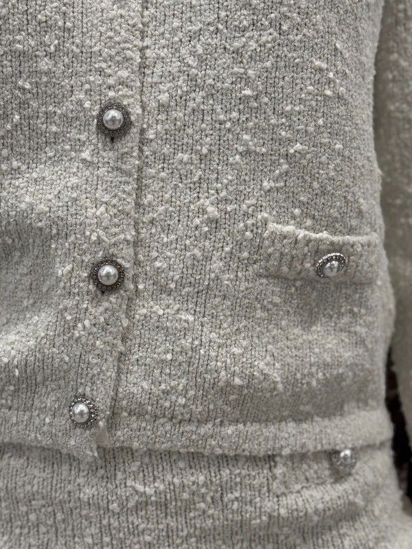 Guess - Dorothy Cn Ls Cardi Swtr - Beige