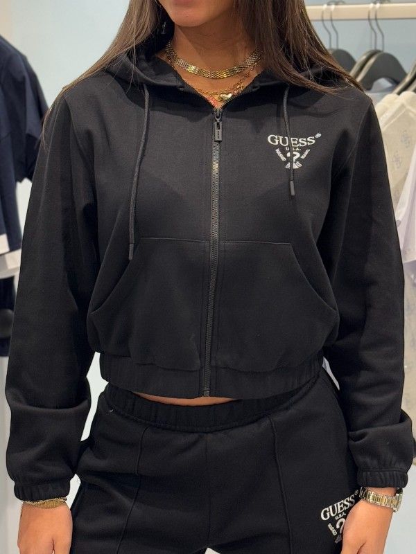 Guess Active - Roberta Full Crop Sweatshirt - Zwart