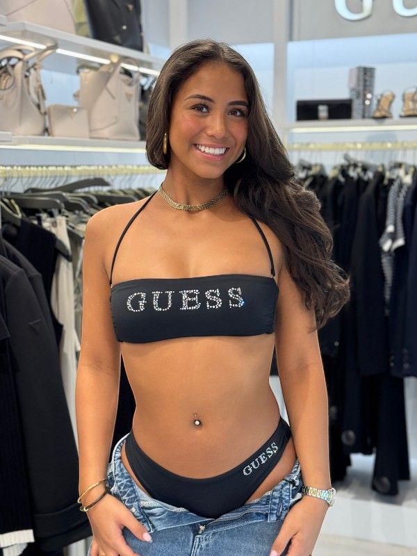 Guess - Violet Bandeau Bra - Zwart