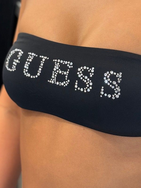 Guess - Violet Bandeau Bra - Zwart