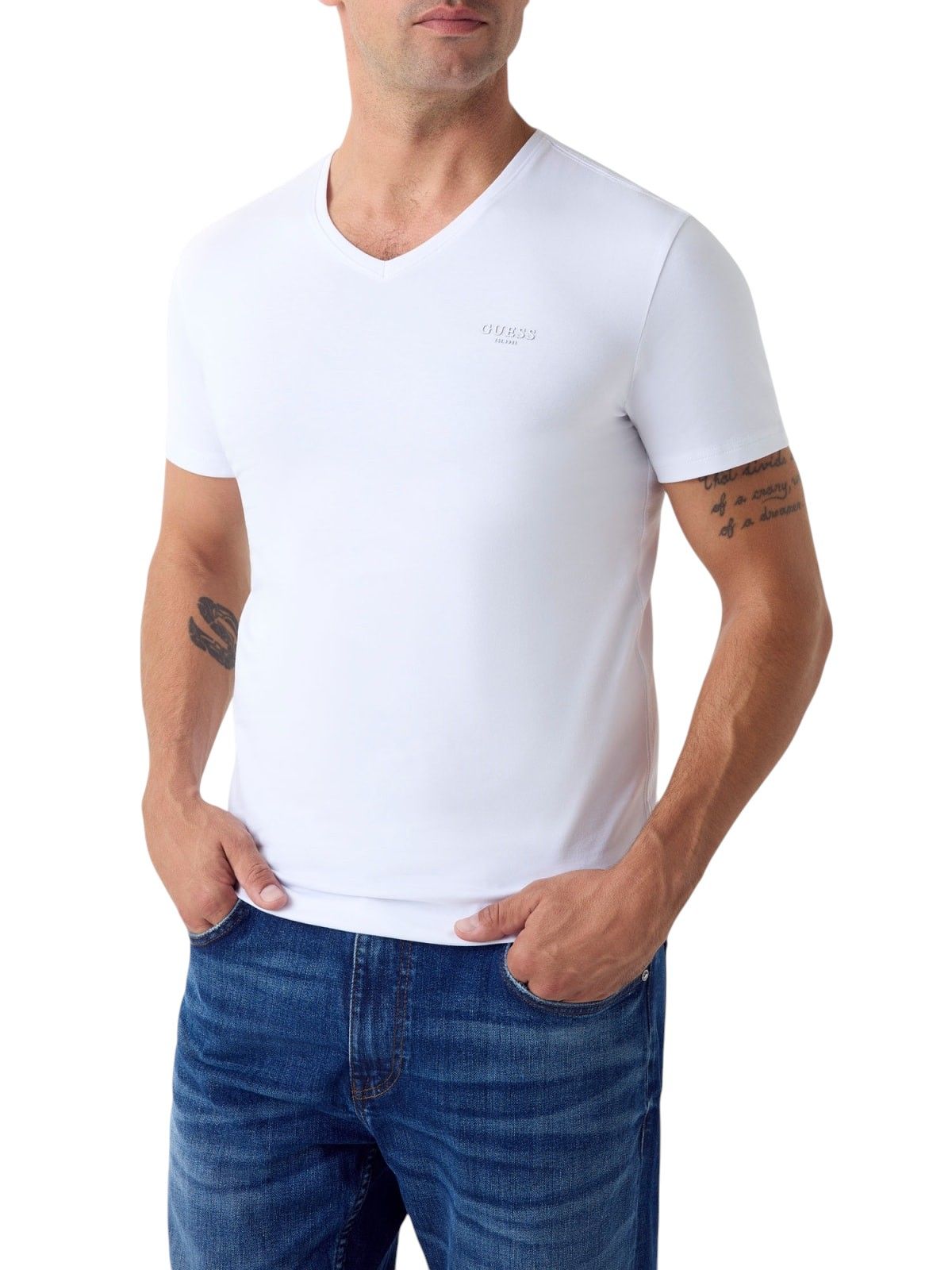 Guess - Vn Ss Core Extra Slim Tee - Wit