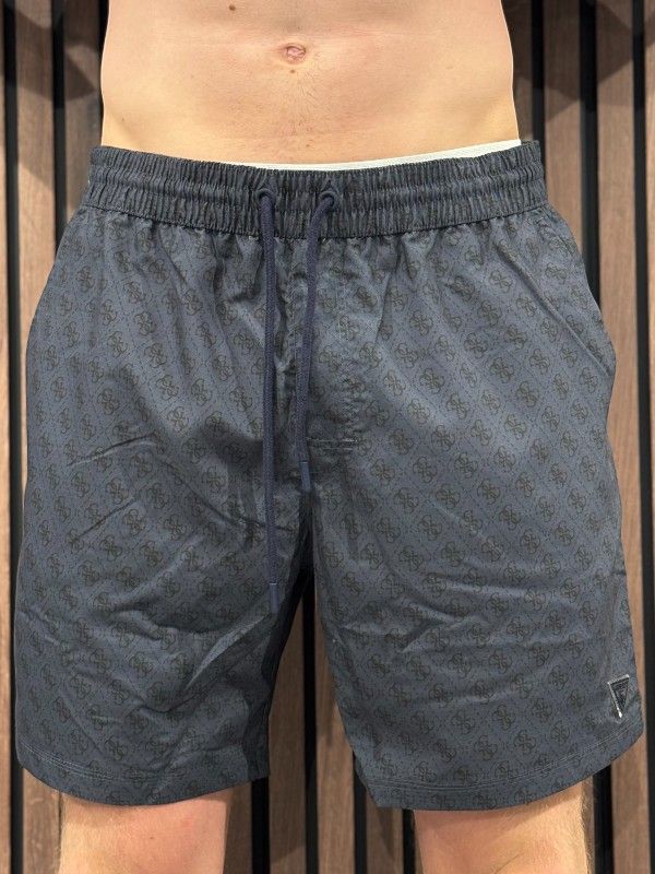 Guess - Swimtrunk Medium Embossed Logo - Blauw