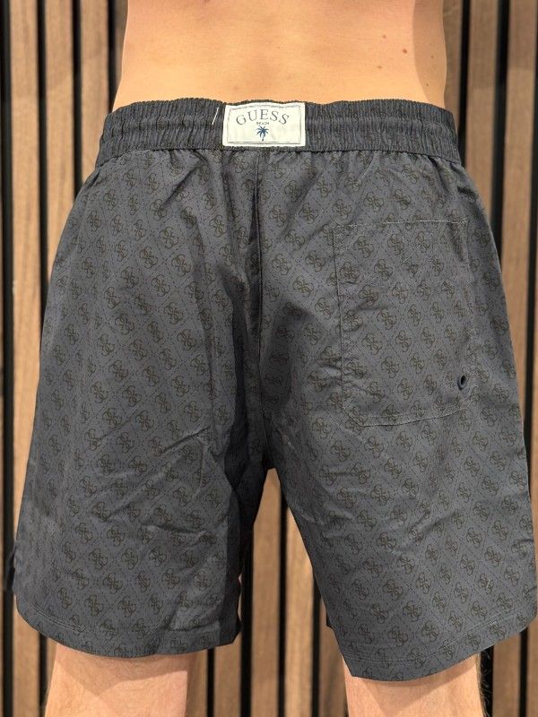 Guess - Swimtrunk Medium Embossed Logo - Blauw