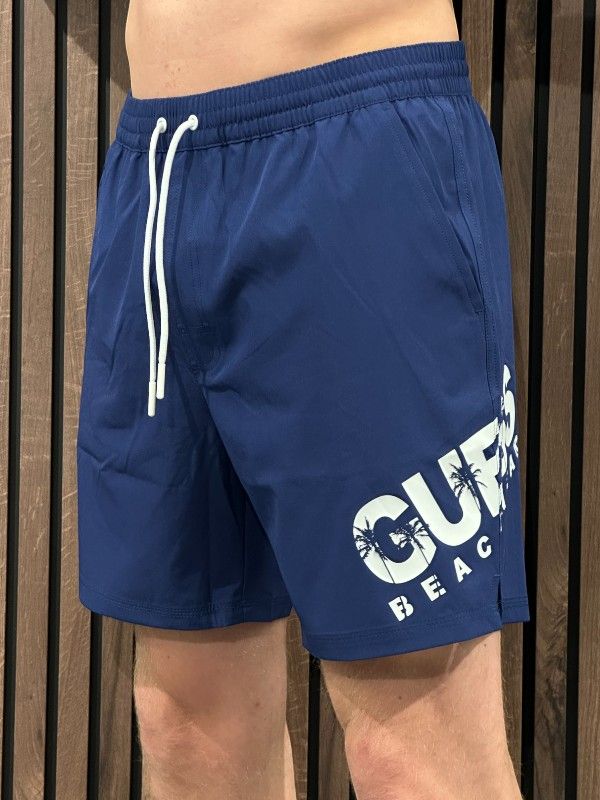 Guess - Swimtrunk Medium Wild Palms - Blauw
