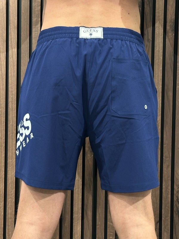 Guess - Swimtrunk Medium Wild Palms - Blauw
