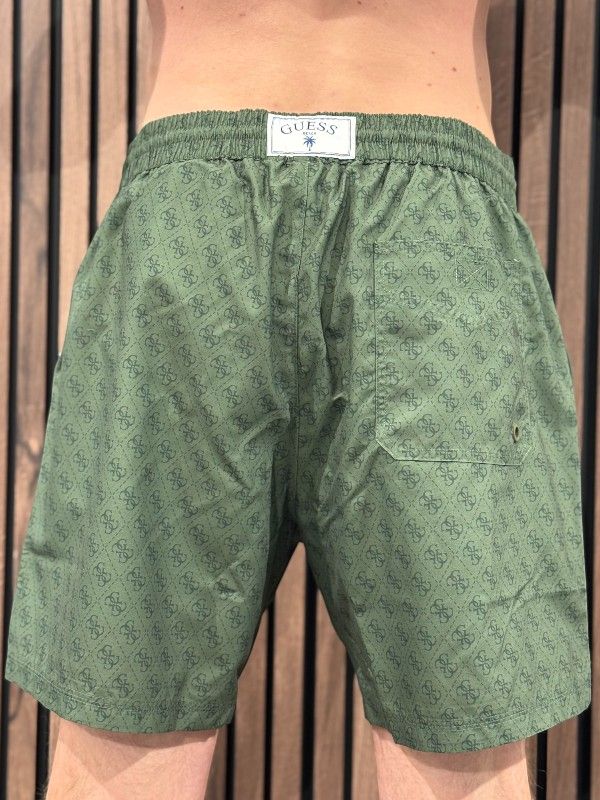 Guess - Swimtrunk Medium Embossed Logo - Groen