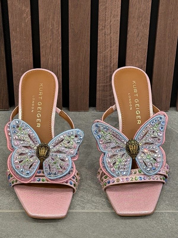Kurt Geiger - Big Butterfly Mule Sdl - Roze