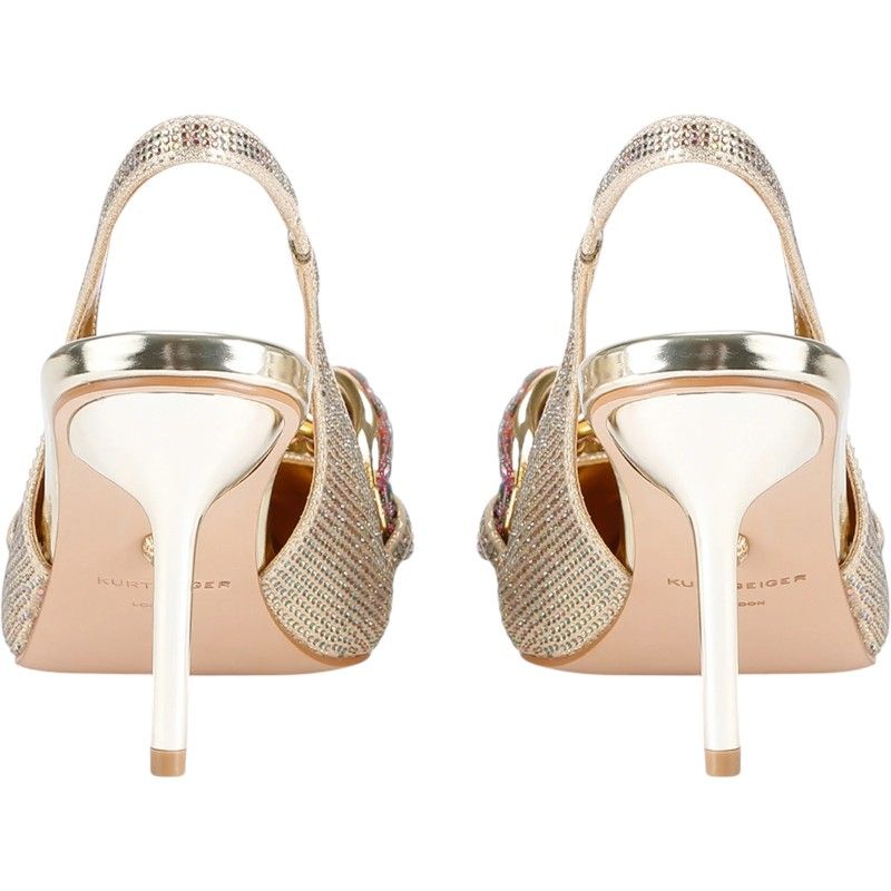 Kurt Geiger - Crystal Chain Slingback - Goud