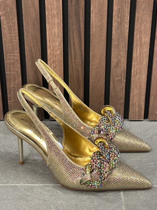 Kurt Geiger - Crystal Chain Slingback - Goud