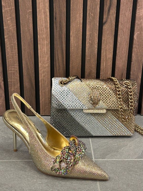 Kurt Geiger - Crystal Chain Slingback - Goud