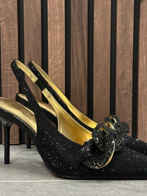 Kurt Geiger - Crystal Chain Slingback - Zwart