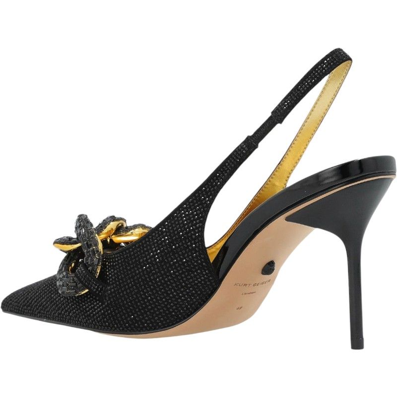 Kurt Geiger - Crystal Chain Slingback - Zwart